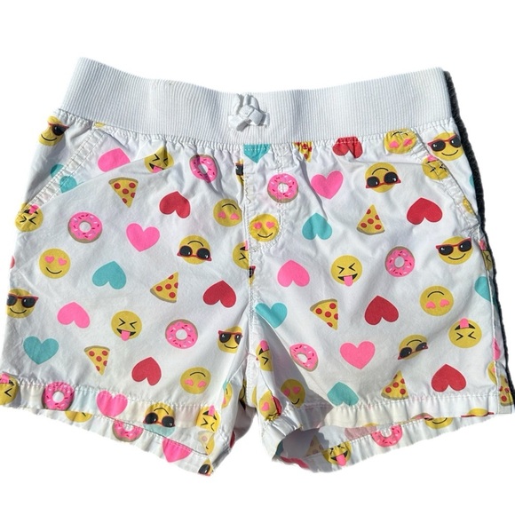 Children’s  Place Girls Emoji Cotton Shorts Size 10 - Picture 1 of 4